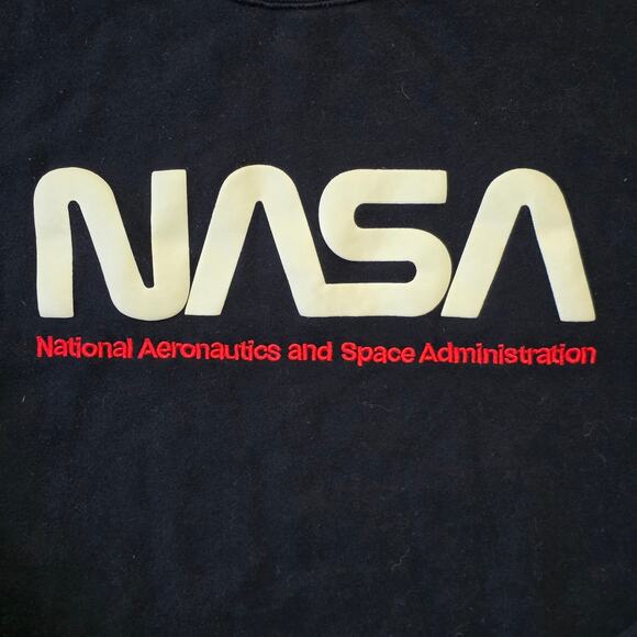 H&M NASA Sweatshirt Men’s M Black Space Logo Pullover - Picture 2 of 8